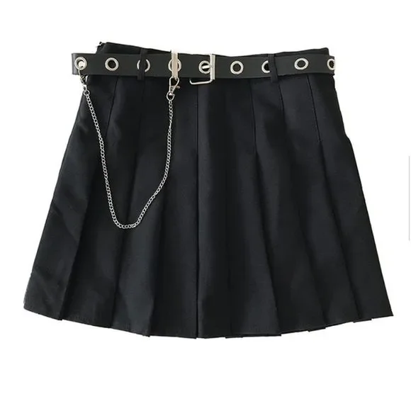 Black Pleated Mini Skirt | Japan Harajuku School - Picture 5 of 5